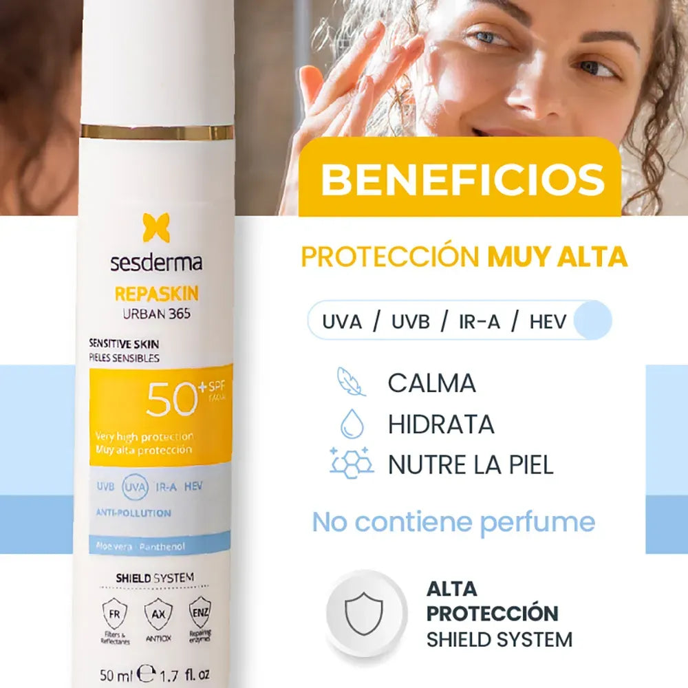 Sesderma Repaskin Urban 365 Pieles Sensibles SPF50+ x50ml