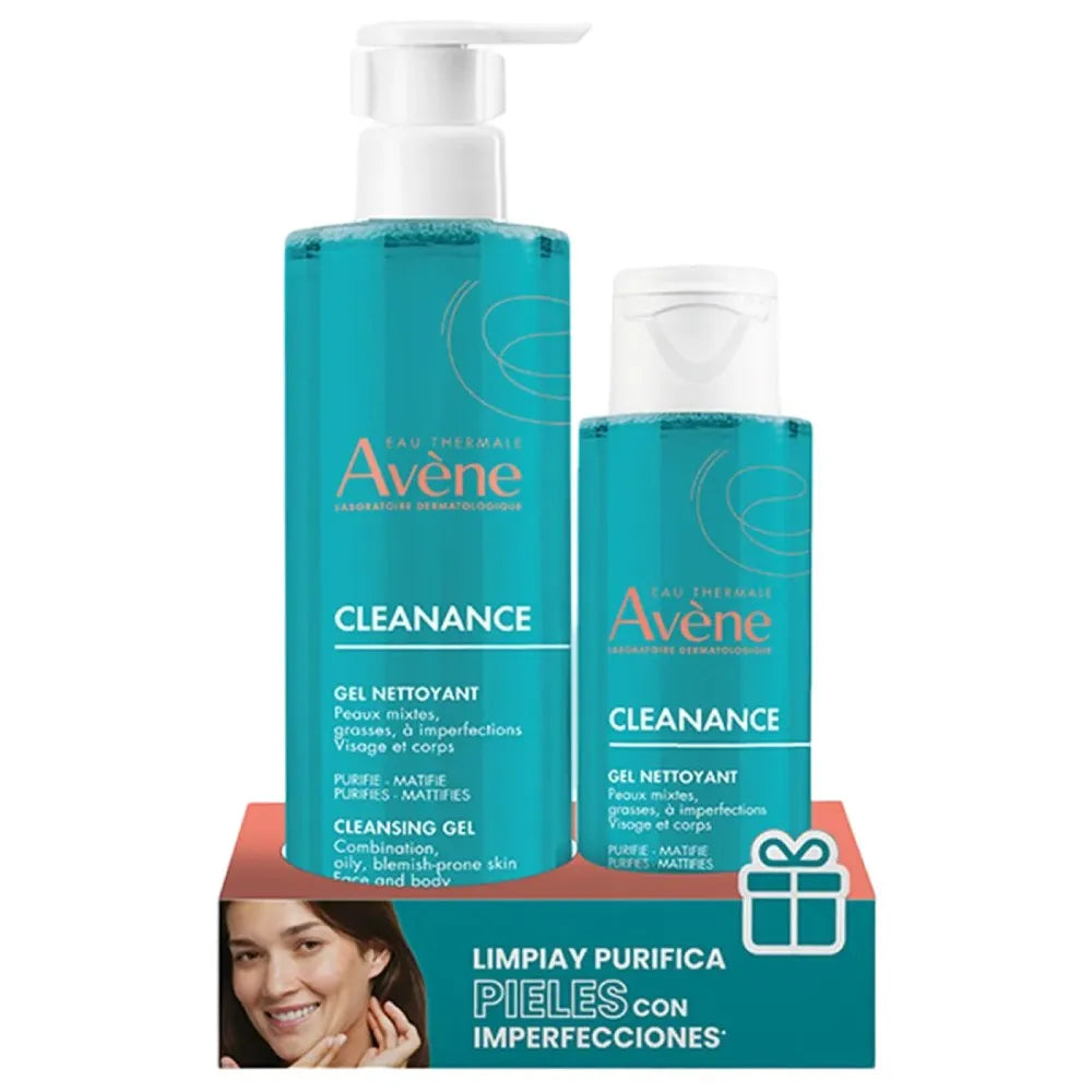 Kit Piel Grasa Avene Cleanance Gel Limpiador x400ml + Cleanance Gel Limpiador x100ml