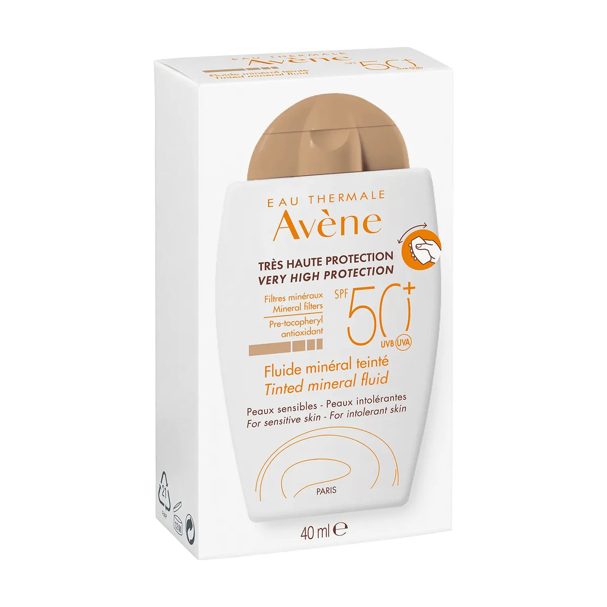 Avene Fotoprotector Fluido Mineral FPS50+ con Color x40ml