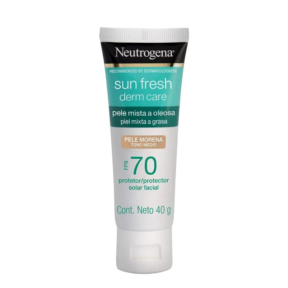 Neutrogena Fotoprotector Sun Fresh Derm Care SPF70+ con Color Tono Medio x40g
