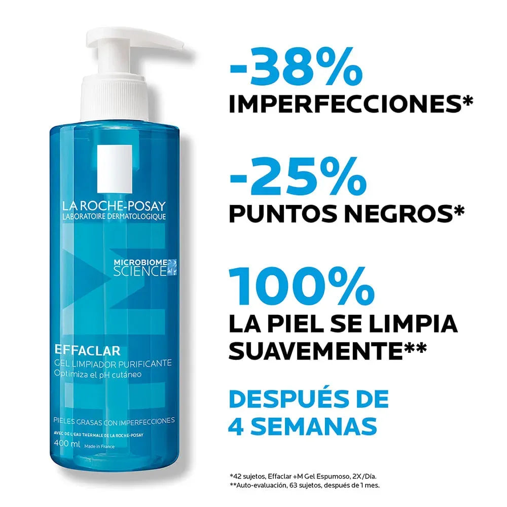 La Roche-Posay Gel limpiador Effaclar + M  x400 ml