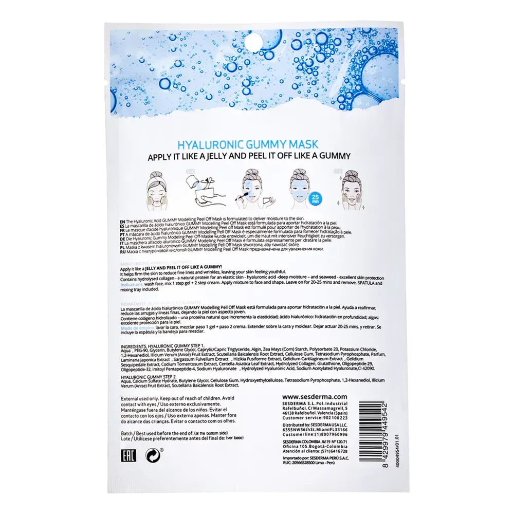 Sesderma Beauty Treats Mascarilla facial hidratante Hyaluronic Gummy Mask x50gr