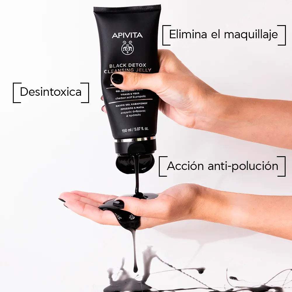 Apivita Black Detox Gel Limpiador Facial x150ml