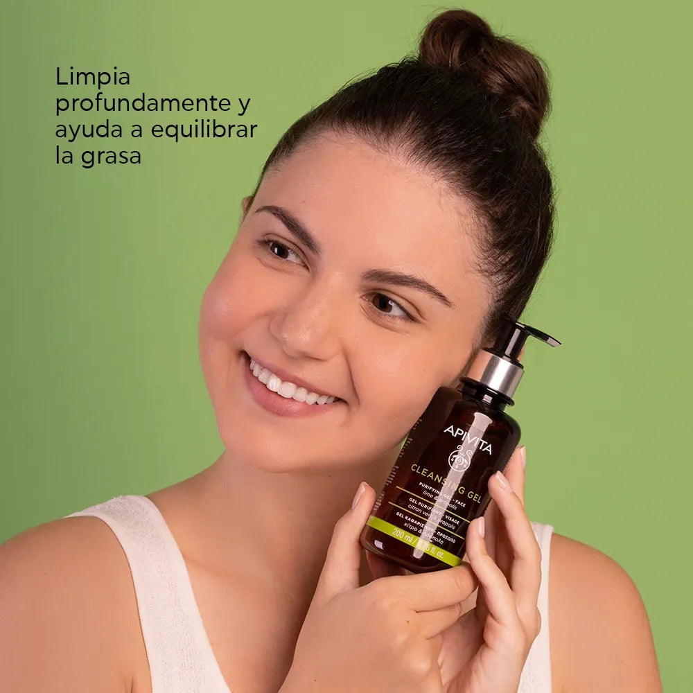 Apivita Gel Limpiador Facial Piel Grasa x200ml