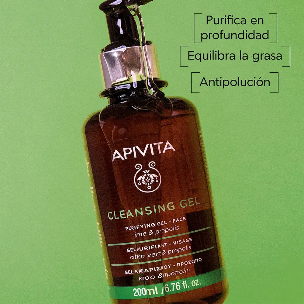 Apivita Gel Limpiador Facial Piel Grasa x200ml