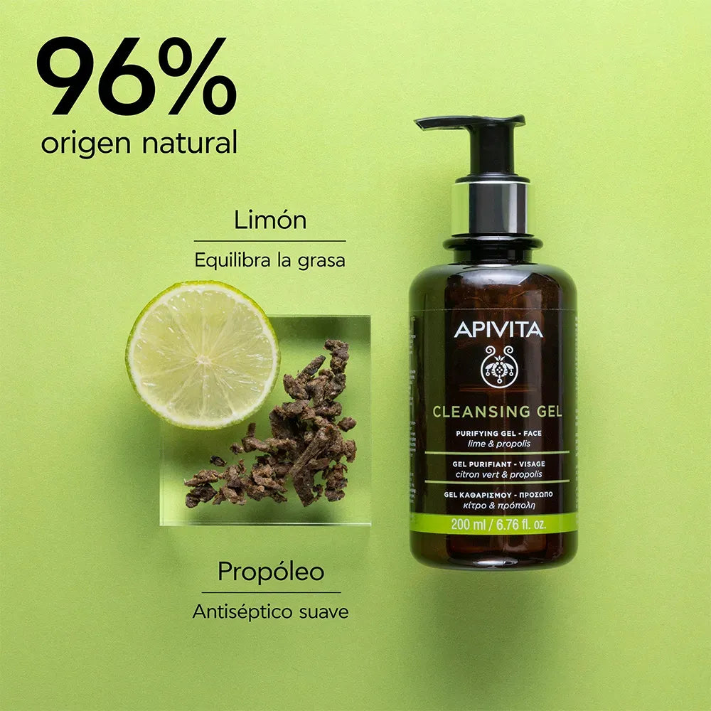 Apivita Gel Limpiador Facial Piel Grasa x200ml