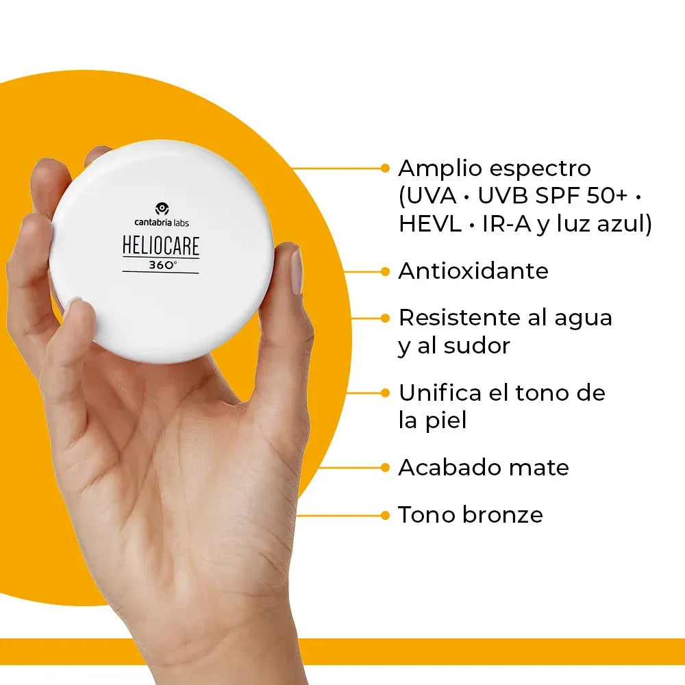 Heliocare 360° Oil Free Fotomaquillaje Compacto FPS50+ x10g