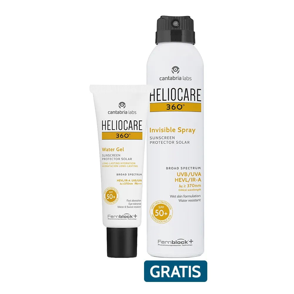 Kit Heliocare 360° Water Gel SPF50+ x50ml Gratis Heliocare 360° Spray Invisible x200ml