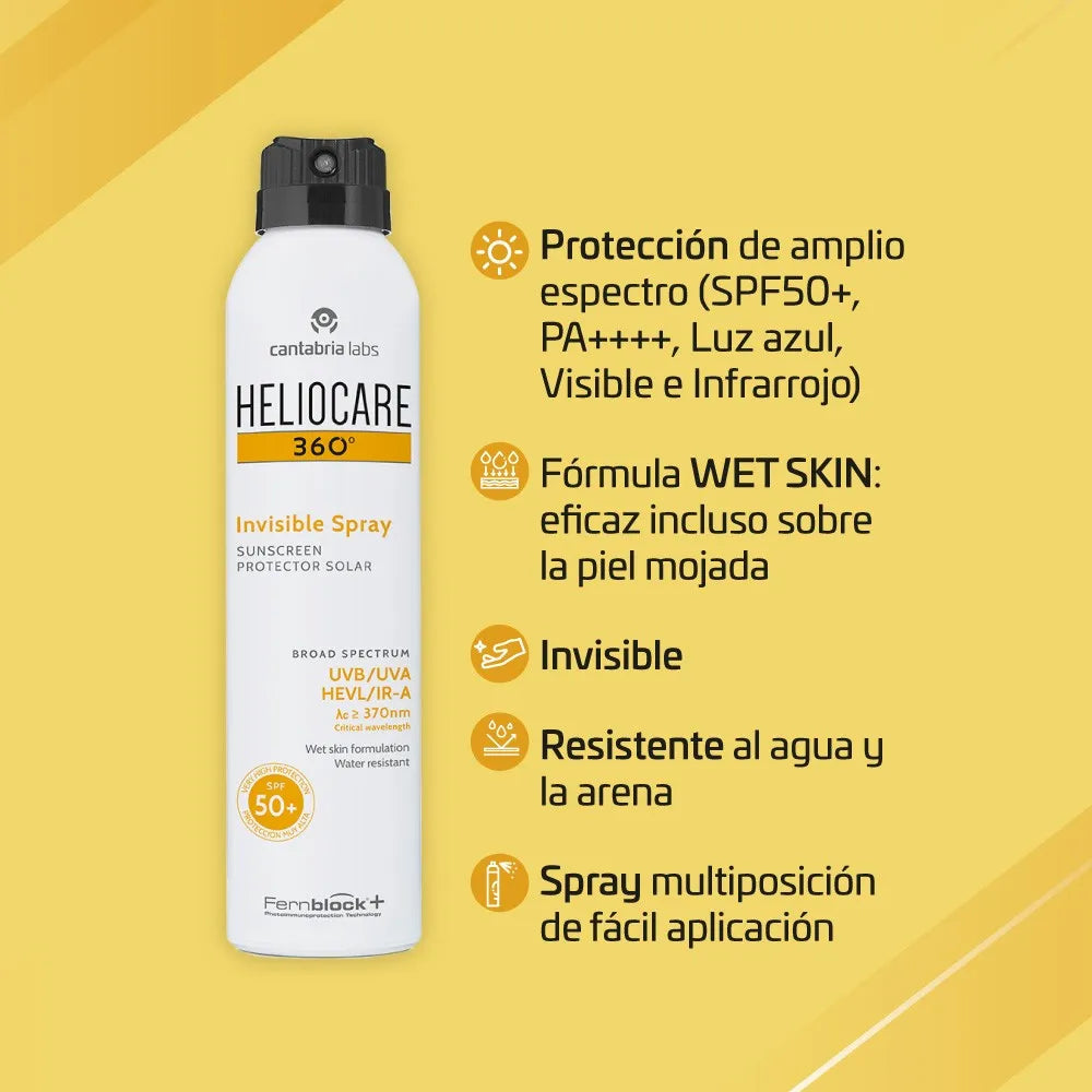 Kit Heliocare 360° Water Gel SPF50+ x50ml Gratis Heliocare 360° Spray Invisible x200ml