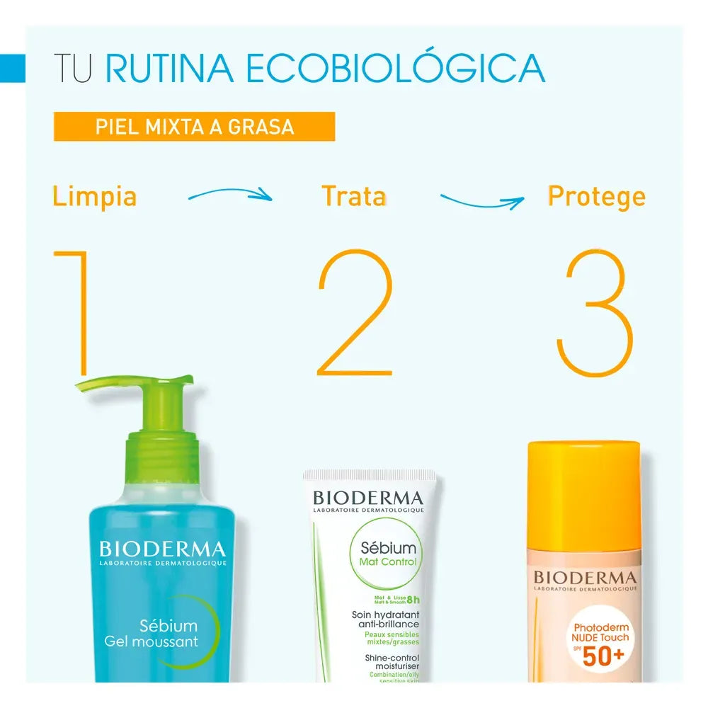 Bioderma Fotoprotector Photoderm NUDE Touch Mineral SPF50+ con Color Tono Dorado x40ml
