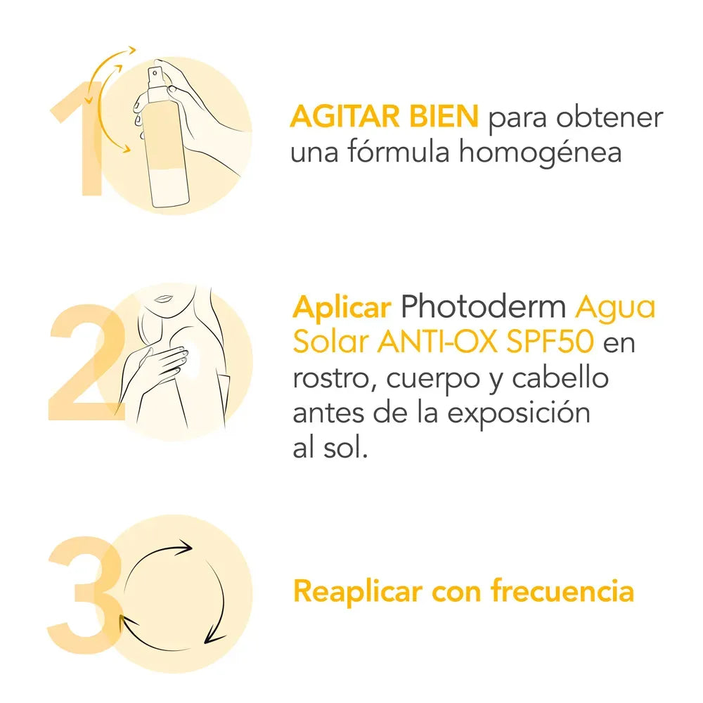 Bioderma Fotoprotector Photoderm Agua Solar Anti-OX SPF50+ x200ml