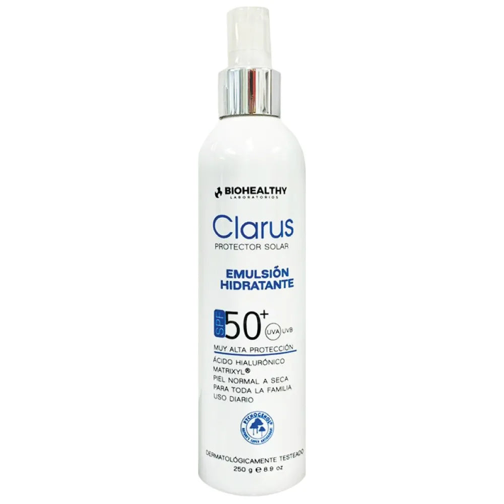 Biohealthy Fotoprotector Clarus Emulsión Familiar SPF50+ x250ml