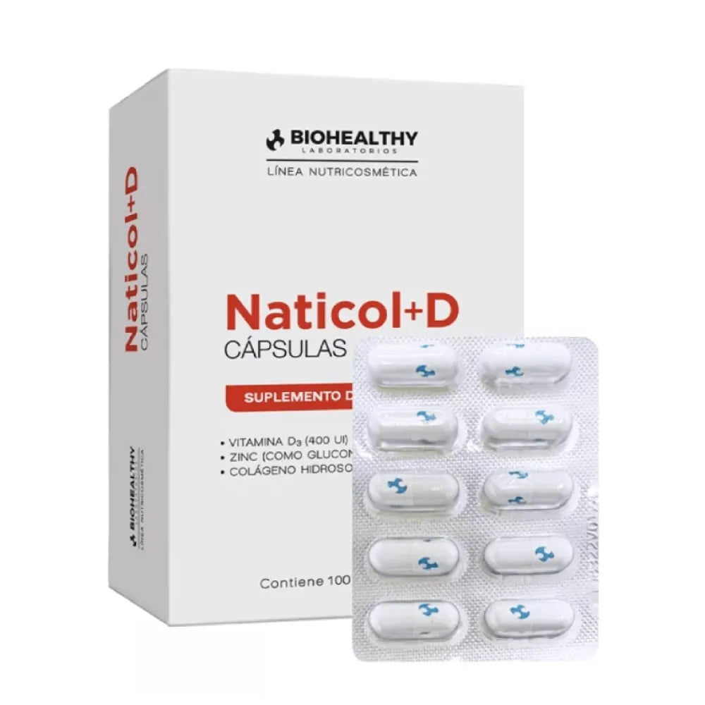 Biohealthy Naticol+D Suplemento Vitamina D3 x100 Cápsulas
