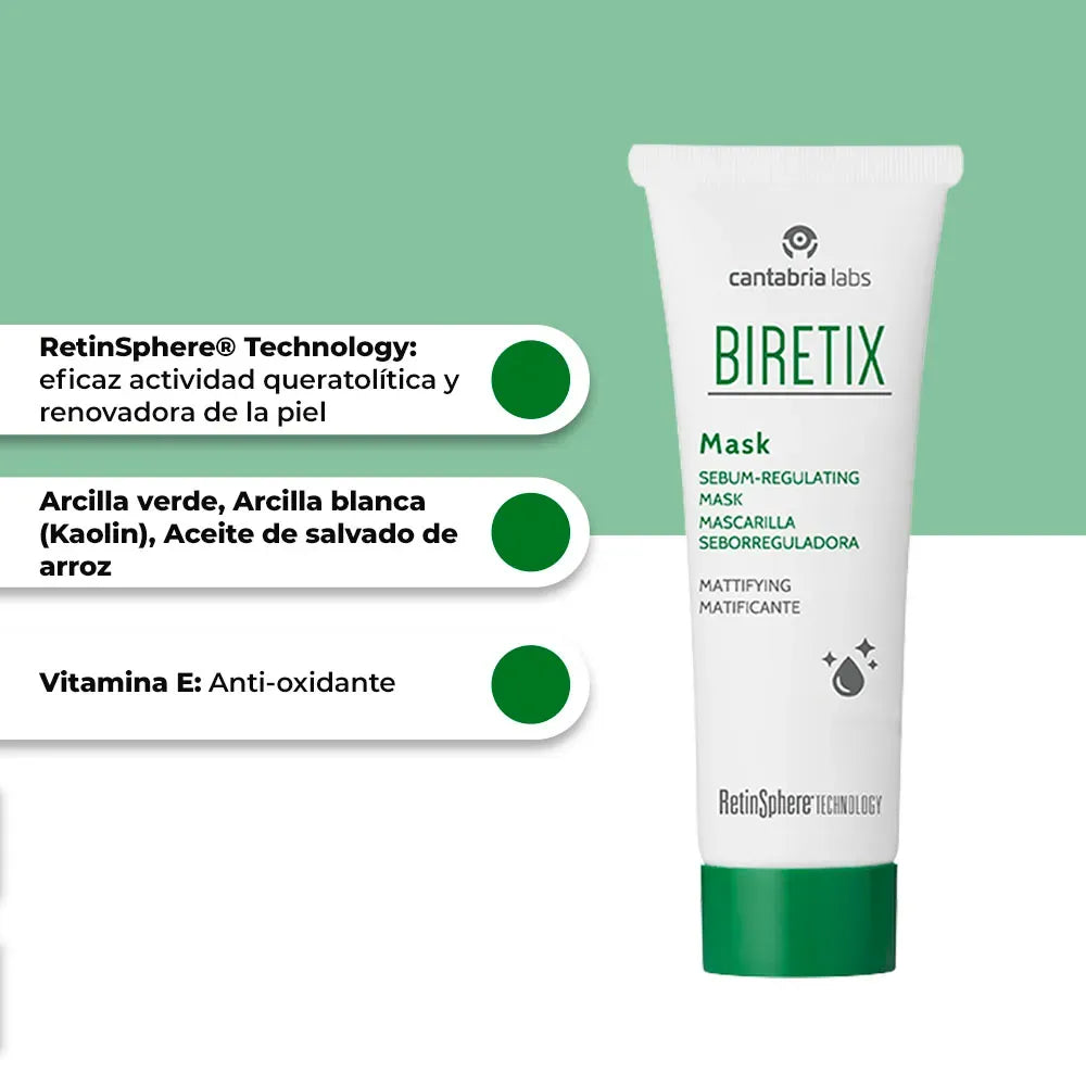 Biretix Mascarilla Seborreguladora x 25ml