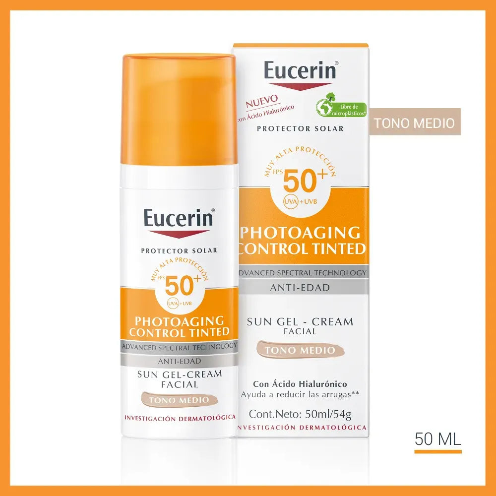 Eucerin Protector Solar CC Cream Anti-Edad Tono Medio SPF 50+