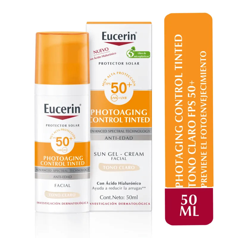 Eucerin Sun Facial Anti Edad Tono Claro spf 50+
