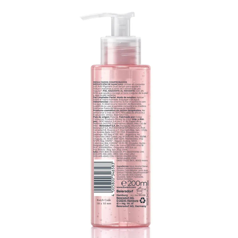 Gel Limpiador Eucerin Anti-Pigment Exfoliating 200 ml
