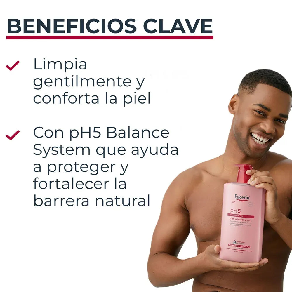 Aceite y gel de ducha Eucerin pH5 de 1000ml