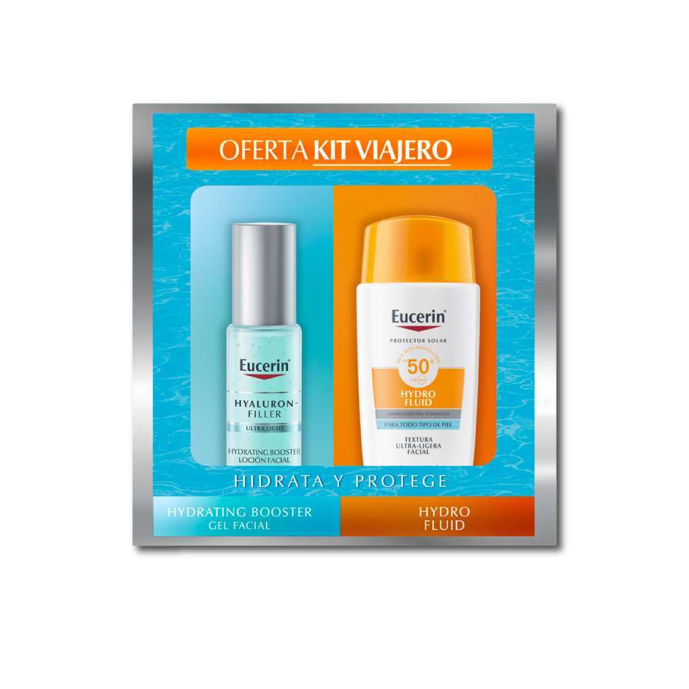Kit Eucerin: Protector Solar Oil Control SPF 50+ Toque Seco + GRATIS Gel Hyaluron Filler 3x Effect
