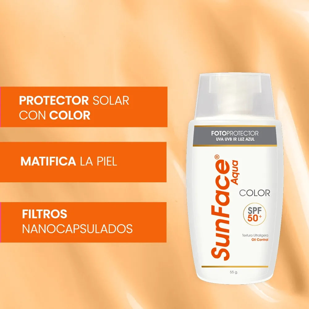 Skindrug SunFace Aqua SPF50+ con Color x55g