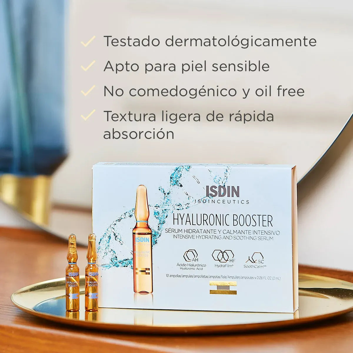 Isdinceutics Hyaluronic Booster Hidratante Ampollas x5 Ampollas x2ml c/u