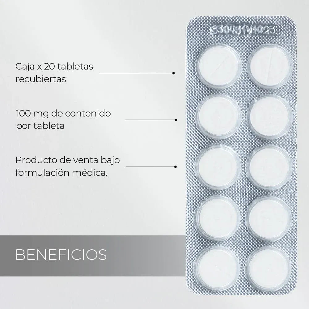 Pharmaderm Doxiclat x20 Tabletas (Espironolactona 100 mg)