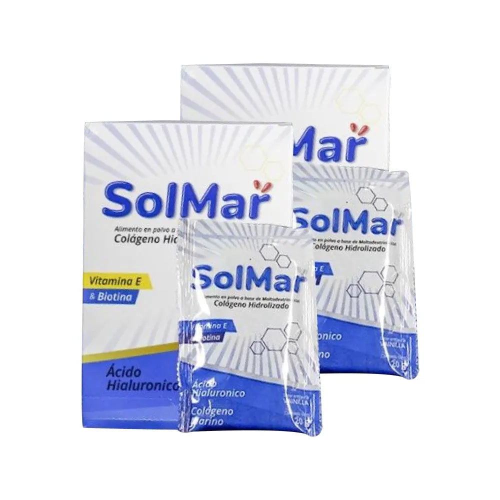 SolMar Colágeno Hidrolizado Marino x2 Cajas x25 Sobres c/u