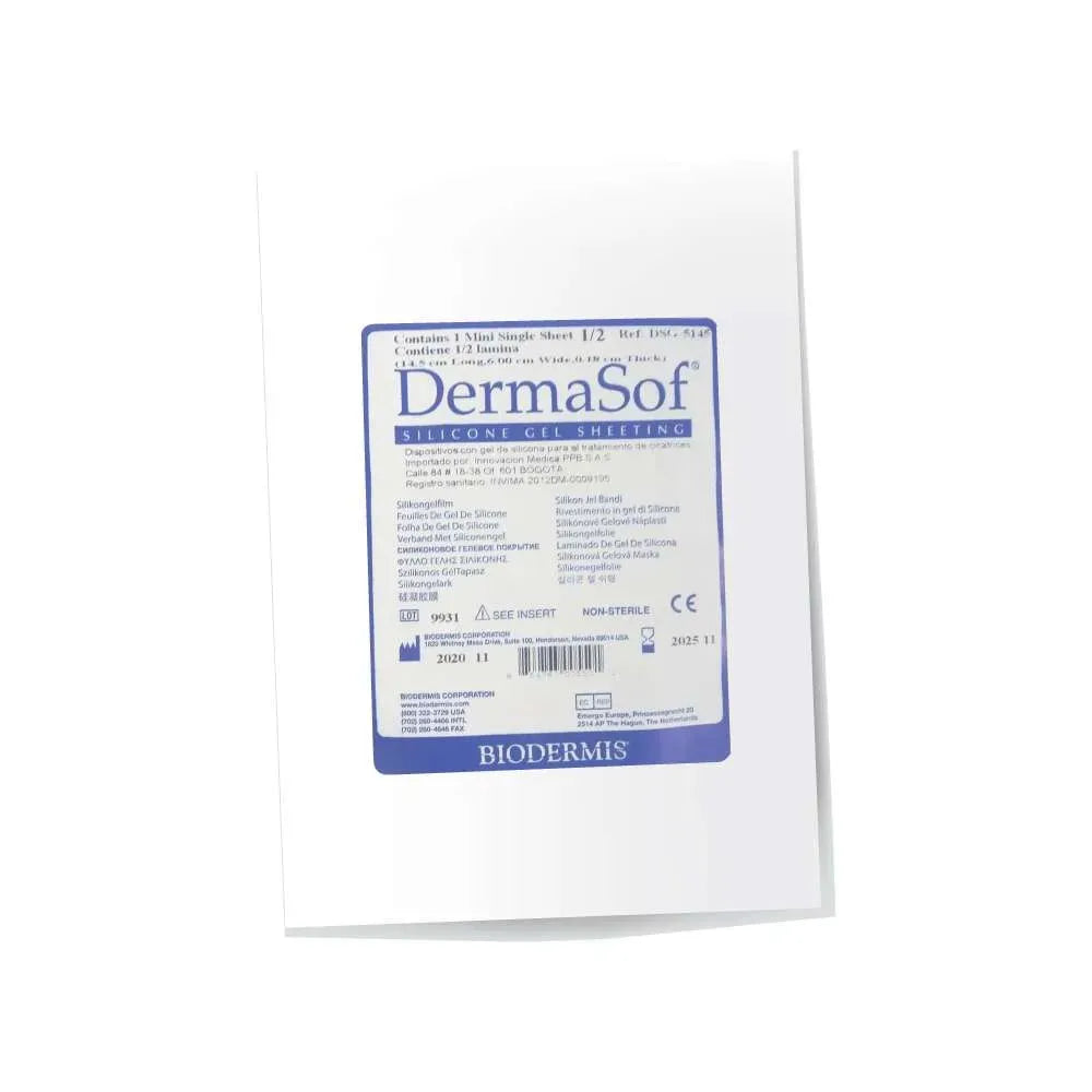 Dermasof Lámina de Silicona Mediana 1/2 14.5cm x 6cm