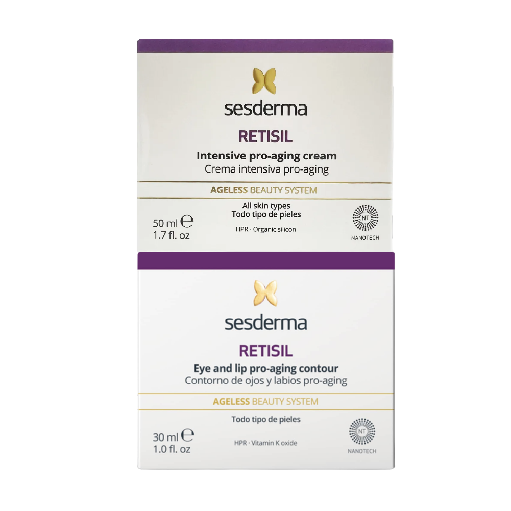 Sesderma Kit Retisil Crema Intensiva Pro-Aging x50ml Gratis Retisil Contorno de Ojos y Labios x30ml