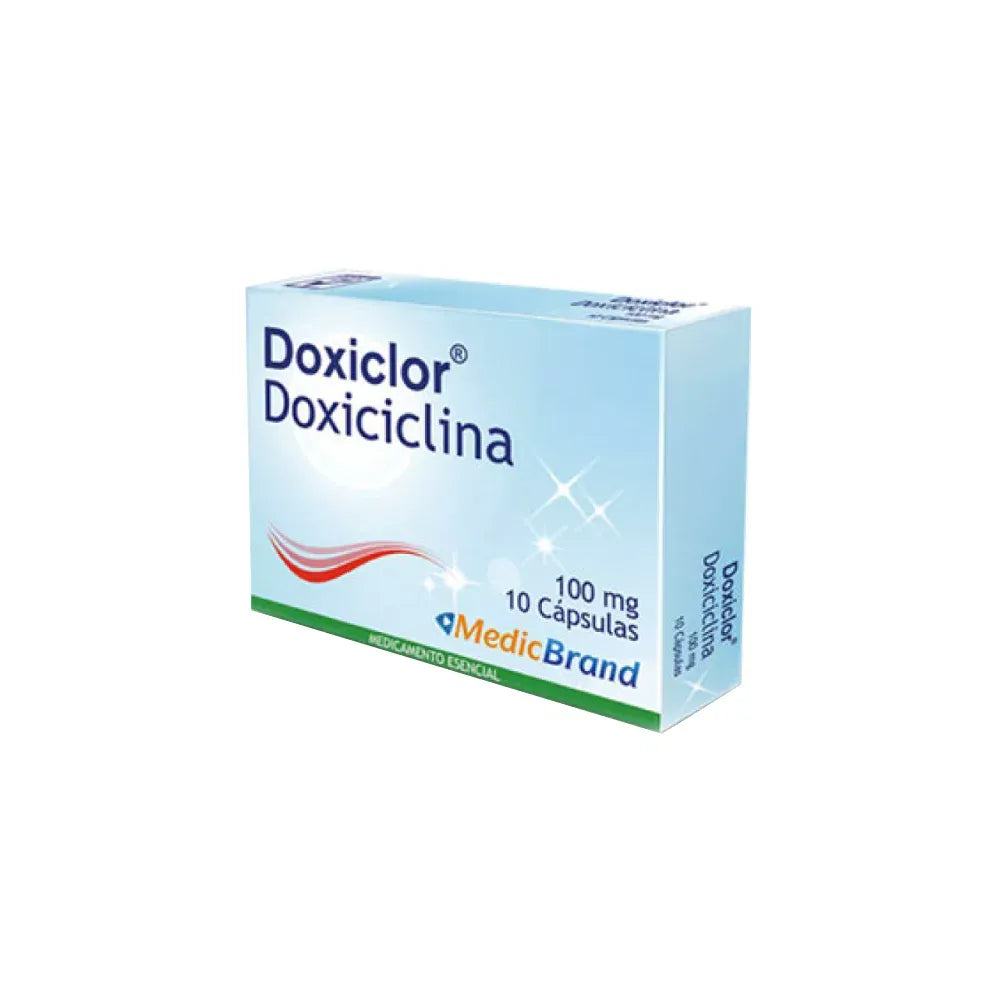 Doxiclor Doxiciclina 100mg x 10 Cápsulas