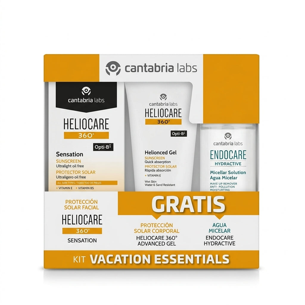 KIT HELIOCARE 360° SENSATION +GRATIS GEL AVANZADO SPF 50 100 ML + AGUA MICELAR HIDRACTIVE 100 ML