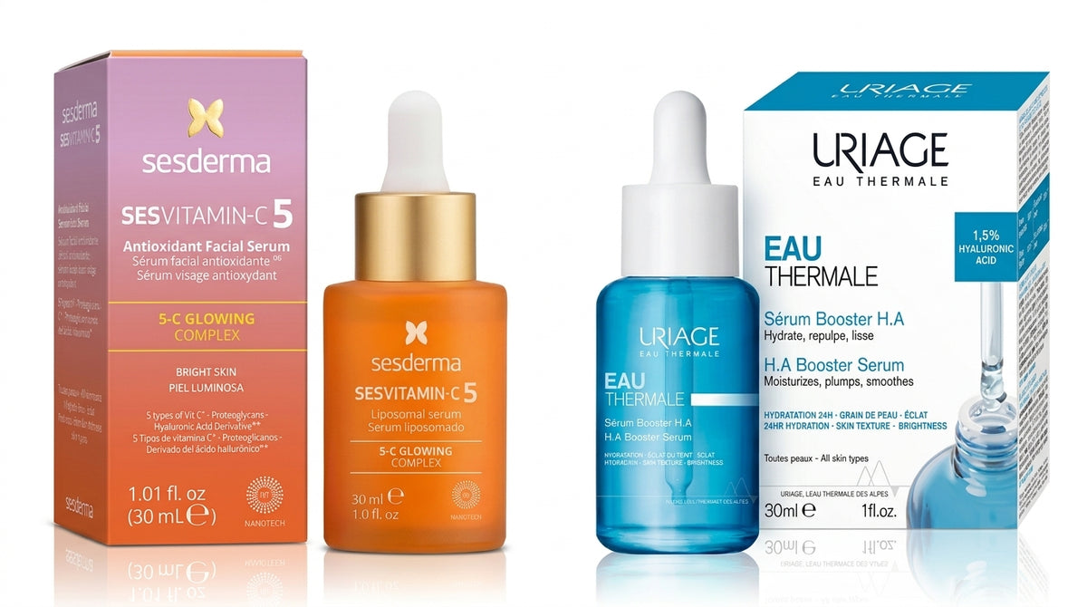 Pack de iluminosidad Sesvitamin C5 + Uriage agua termal serum