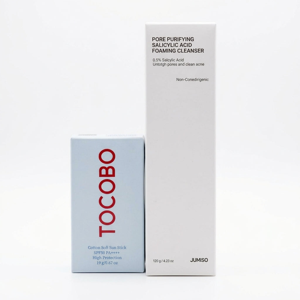 Kit Limpieza y Protección Solar: Jumiso Aceite Limpiador x200ml + Tocobo Cotton Soft Sun Stick SPF50+ x19g