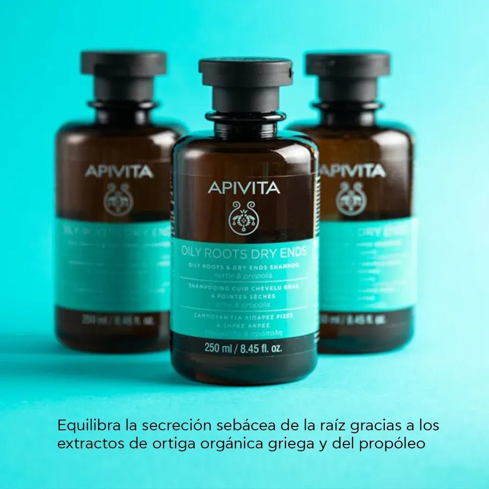 Apivita Champú Equilibrante para Raíces Grasas y Puntas Secas x250ml - TIENDA PIEL