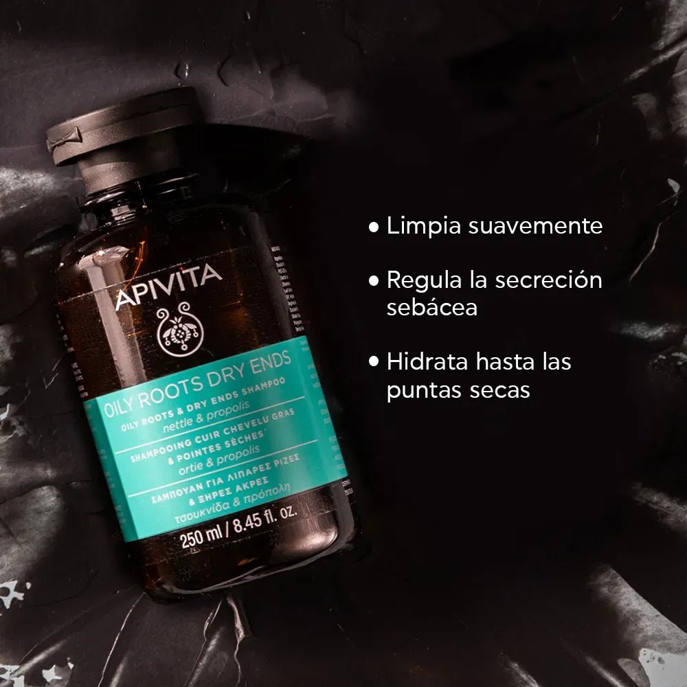 Apivita Champú Equilibrante para Raíces Grasas y Puntas Secas x250ml - TIENDA PIEL