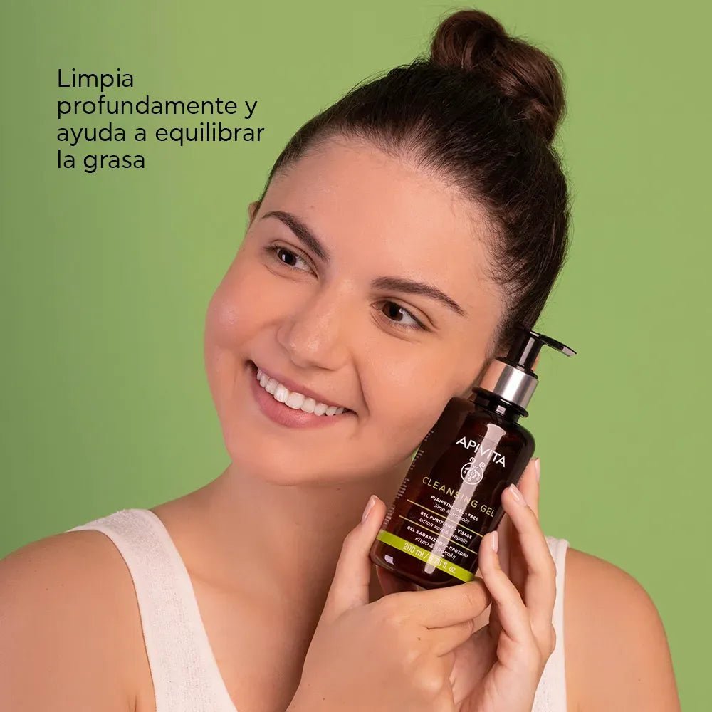 Apivita Gel Limpiador Facial Piel Grasa x200ml - TIENDA PIEL
