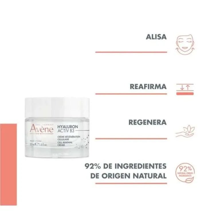 Avene Hyaluron Activ B3 Crema Regeneradora x50ml - TIENDA PIEL