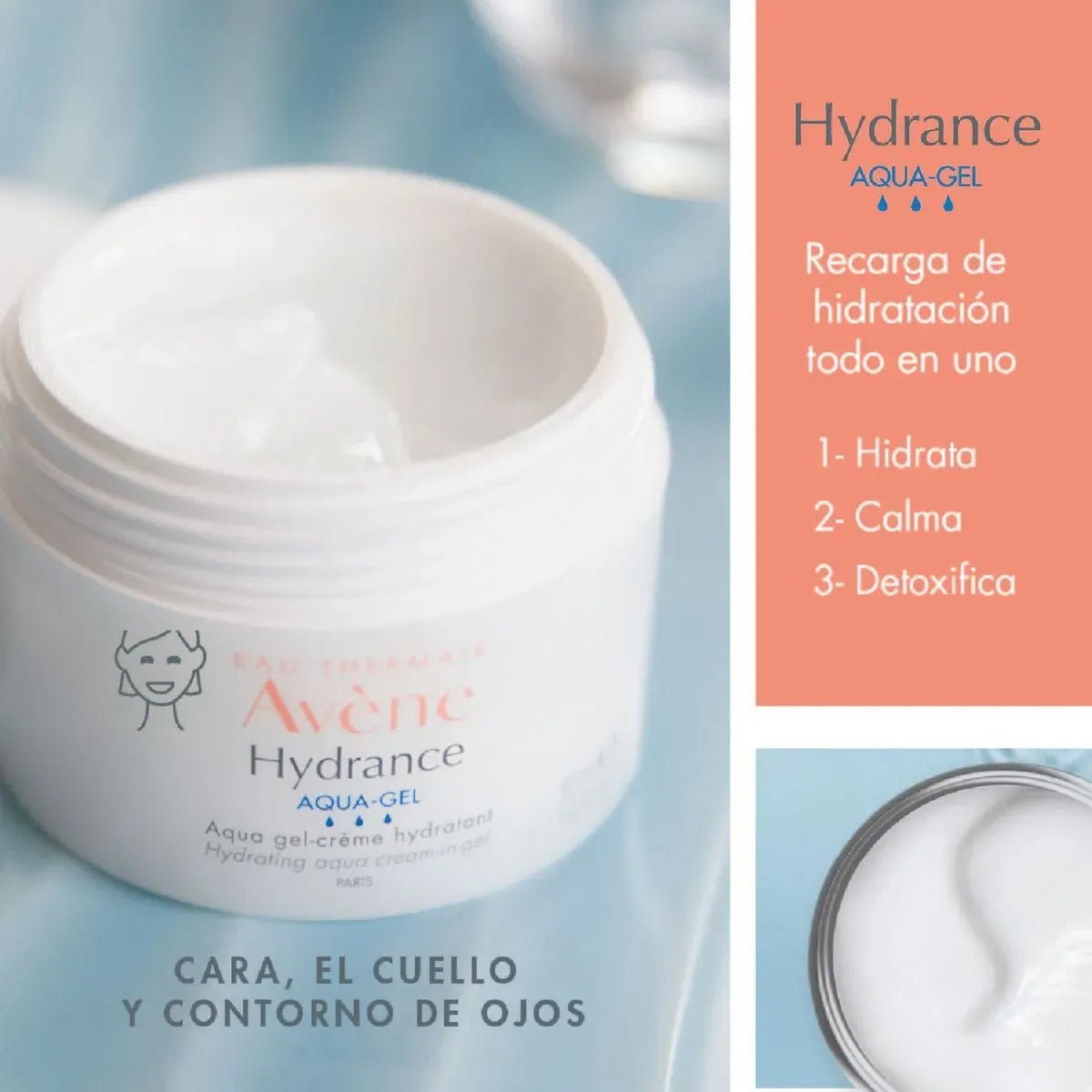 Avene Hydrance Aqua - Gel Crema Hidratante x50ml - TIENDA PIEL