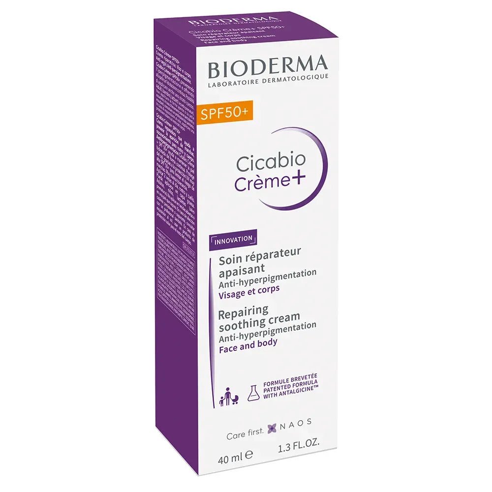 Bioderma Cicabio Crema+ Crema Calmante Reparadora SPF50+ x40ml - TIENDA PIEL