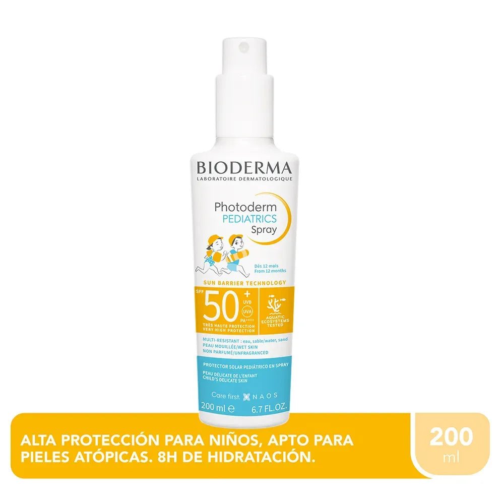 Bioderma Fotoprotector en Spray Photoderm Pediatrics SPF50+ x200ml - TIENDA PIEL