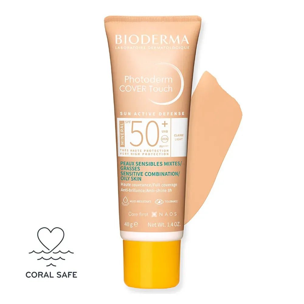 Bioderma Fotoprotector Photoderm Cover Touch Mineral con Color Tono Dorado SPF50+ x40g - TIENDA PIEL