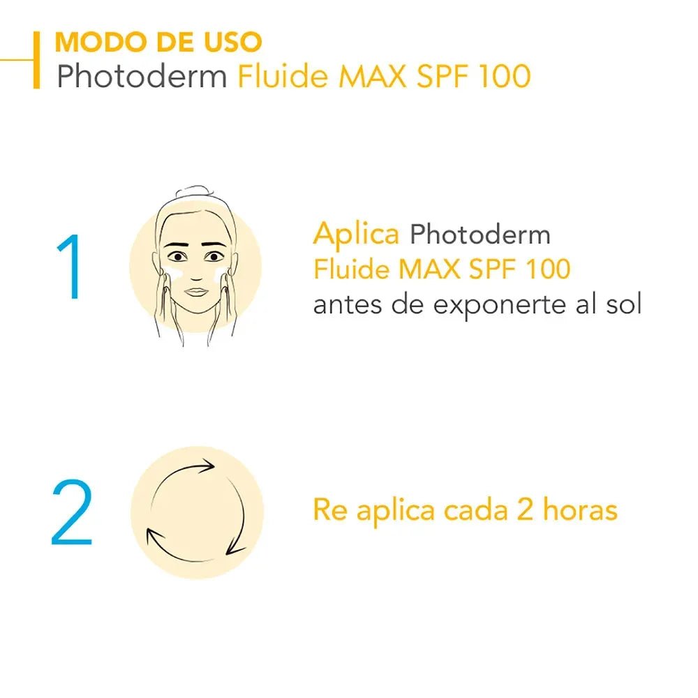 Bioderma Fotoprotector Photoderm Fluide MAX con Color Tono Claro SPF100+ x40ml - TIENDA PIEL