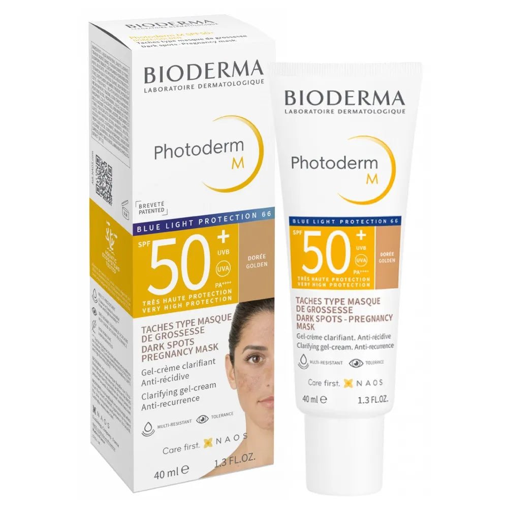 Bioderma Fotoprotector Photoderm M con Color Tono Dorado SPF50+ x40ml - TIENDA PIEL