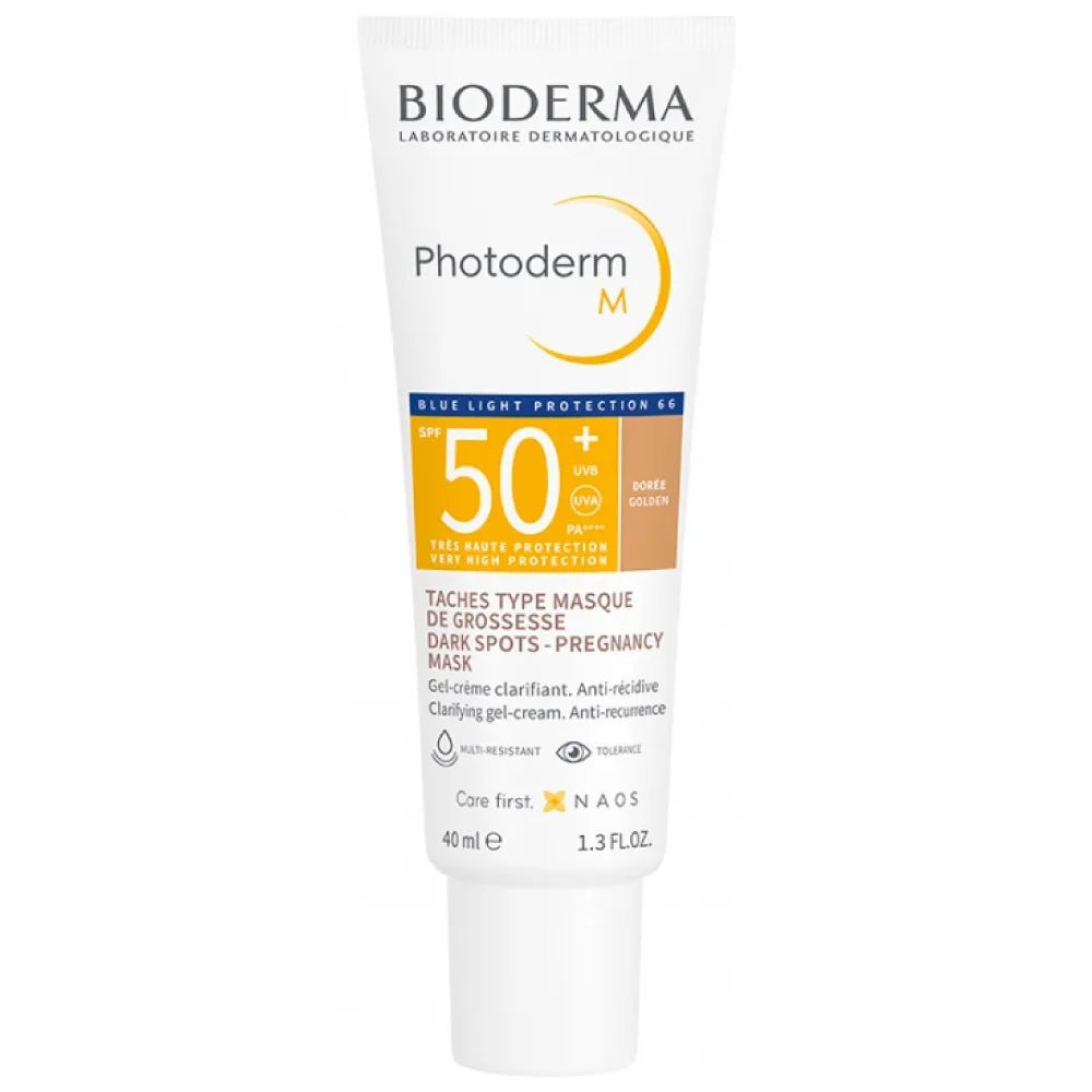 Bioderma Fotoprotector Photoderm M con Color Tono Dorado SPF50+ x40ml - TIENDA PIEL