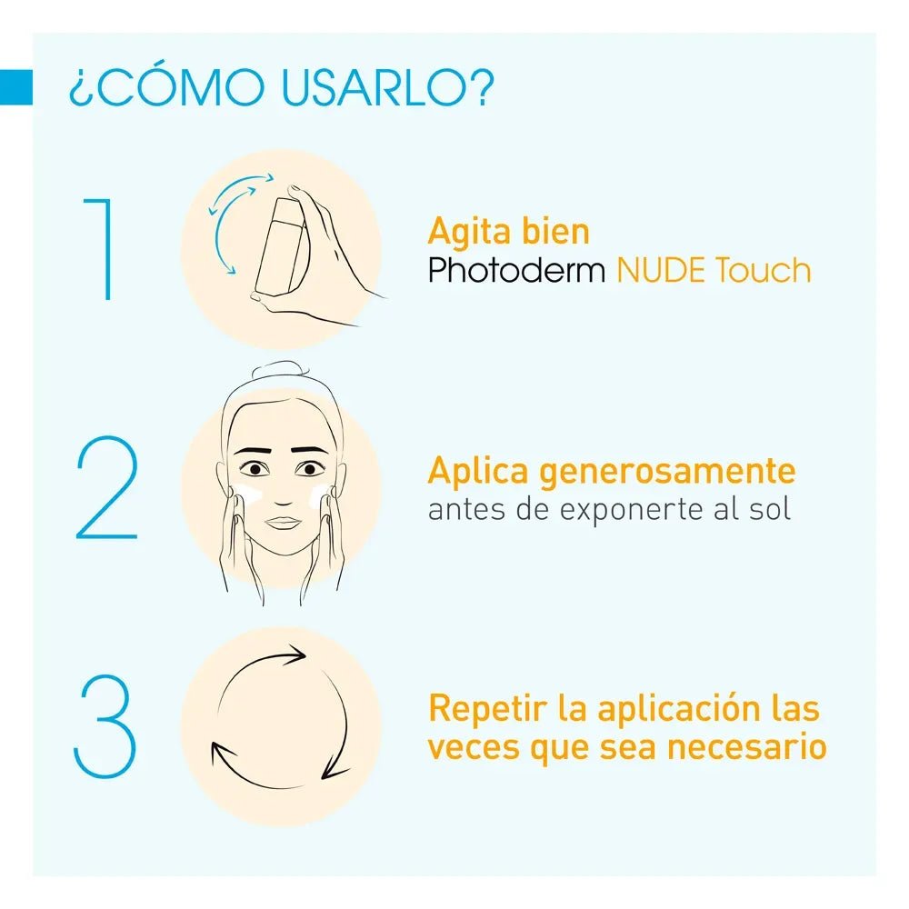 Bioderma Fotoprotector Photoderm NUDE Touch Mineral SPF50+ con Color Tono Dorado x40ml - TIENDA PIEL