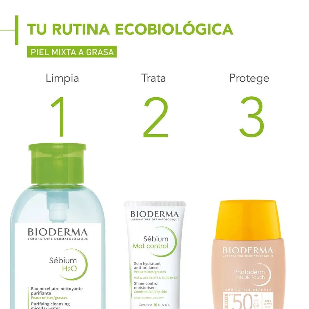 Bioderma Sébium H2O Agua Micelar Purificante x500ml - TIENDA PIEL