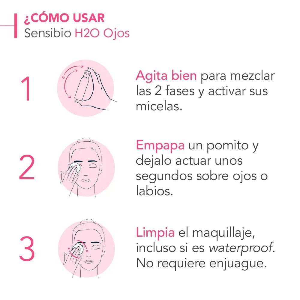 Bioderma Sensibio H2O Ojos Desmaquillante Bifásico x125ml - TIENDA PIEL