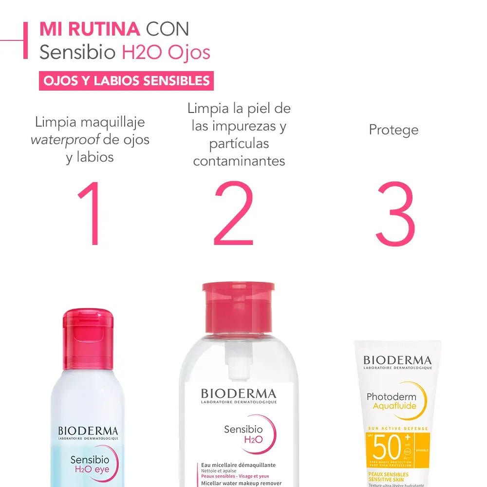 Bioderma Sensibio H2O Ojos Desmaquillante Bifásico x125ml - TIENDA PIEL