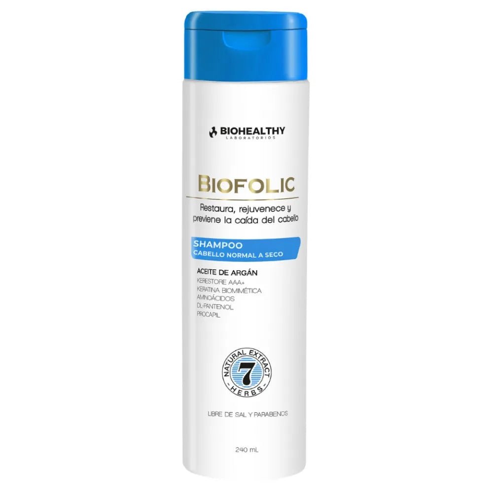 Biohealthy Biofolic Champú Cabello Normal a Seco x240ml - TIENDA PIEL