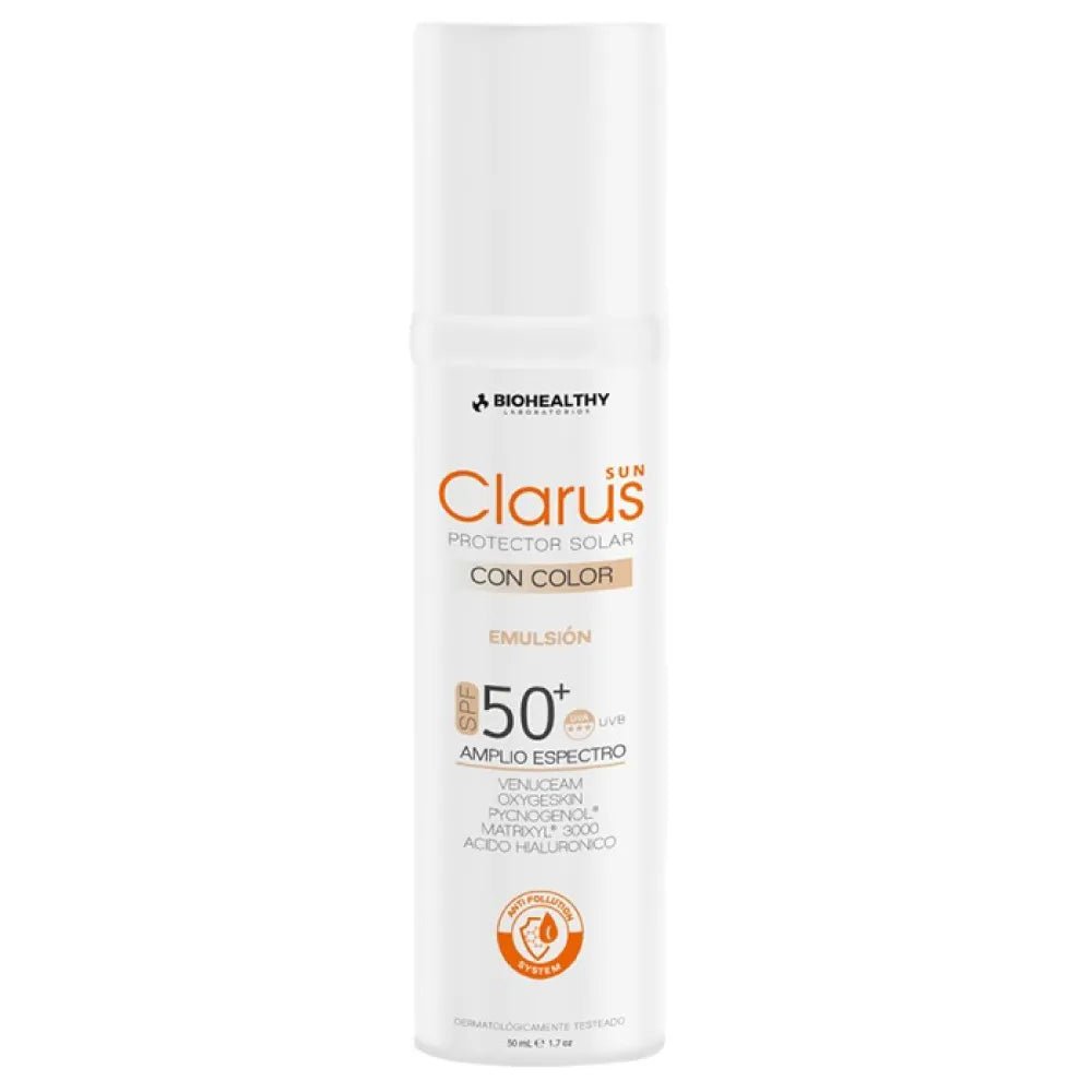 Biohealthy Fotoprotector Clarus Emulsión SPF50+ con Color x50ml - TIENDA PIEL